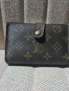 Louis Vuitton Monogram Canvas Brown and Gold Snap Compact Wallet